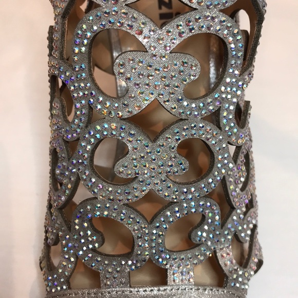 Silver and Rhinestone Shoes - Picture 3 of 4